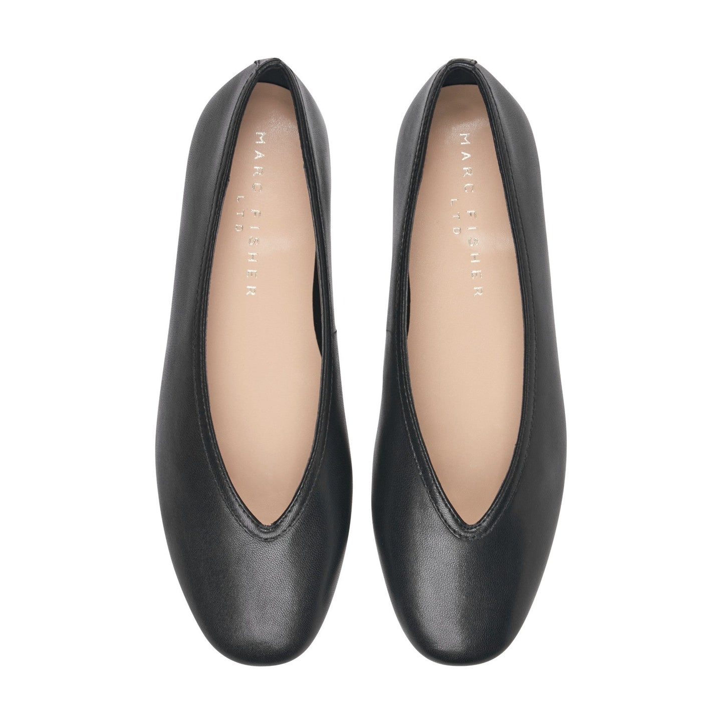 Marc Fisher Gradi Leather Ballet Flat - Black Leather