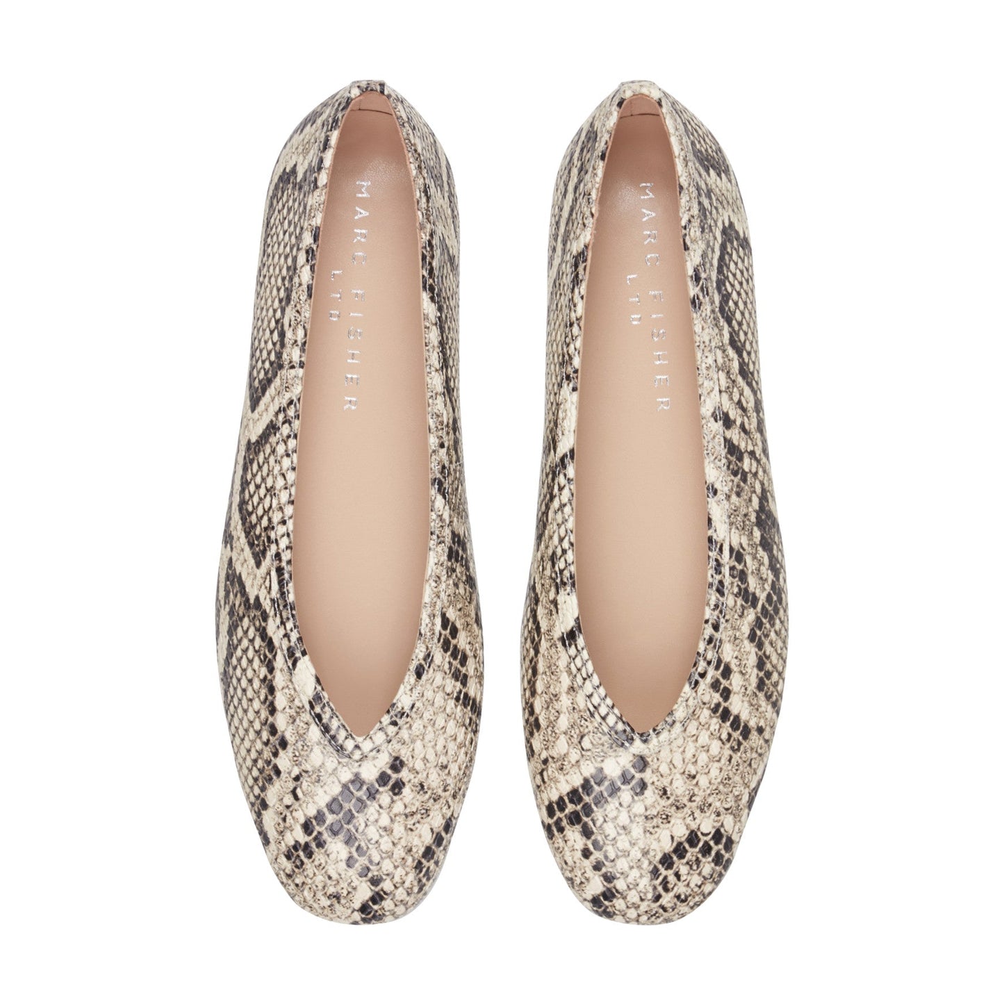 Marc Fisher Gradi Leather Ballet Flat - Snake Printed Leather