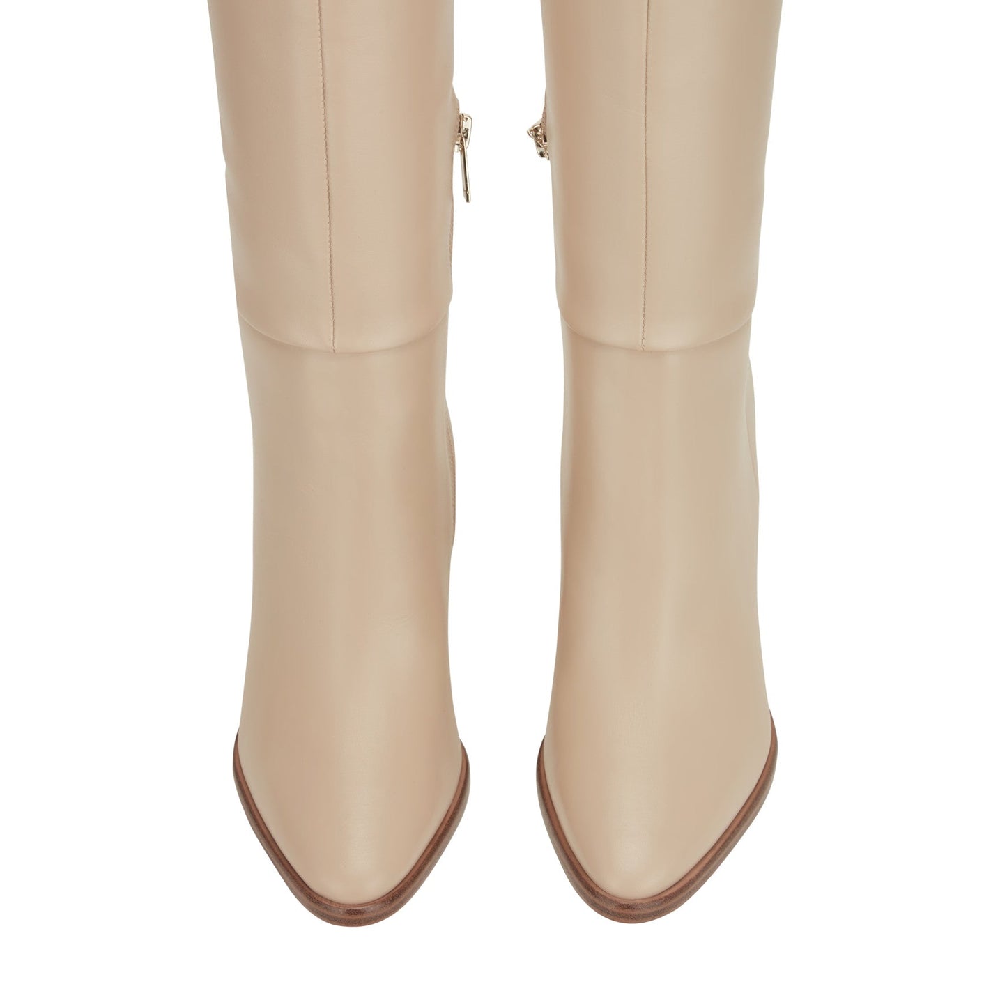 Marc Fisher Lannie Dress Leather Boot - Light Natural Leather