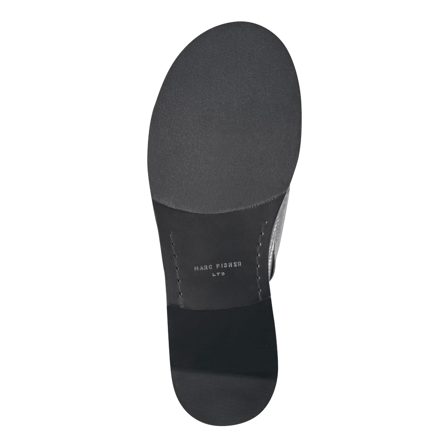 Marc Fisher Genella Flat Leather Sandal - Silver Leather