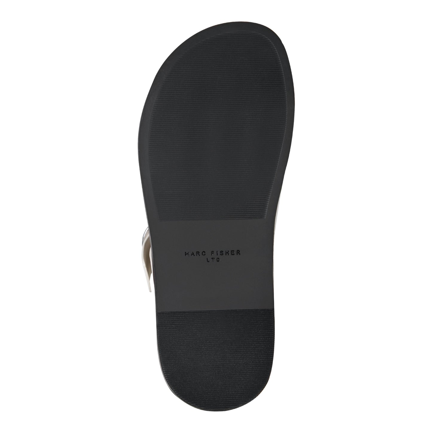 Marc Fisher Gia Flat Leather Sandal - Cream Leather
