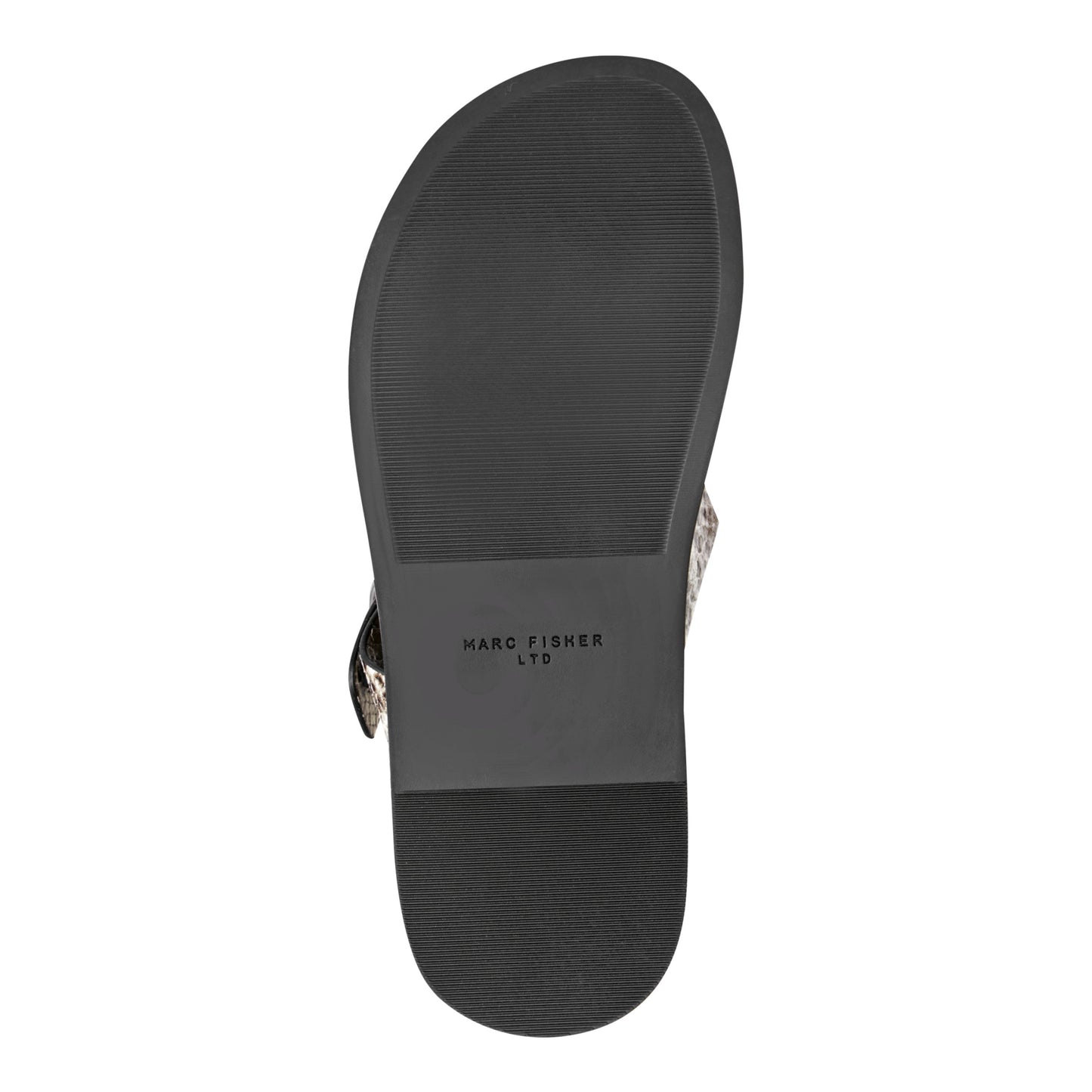 Marc Fisher Gia Flat Leather Sandal - Snake Printed Leather