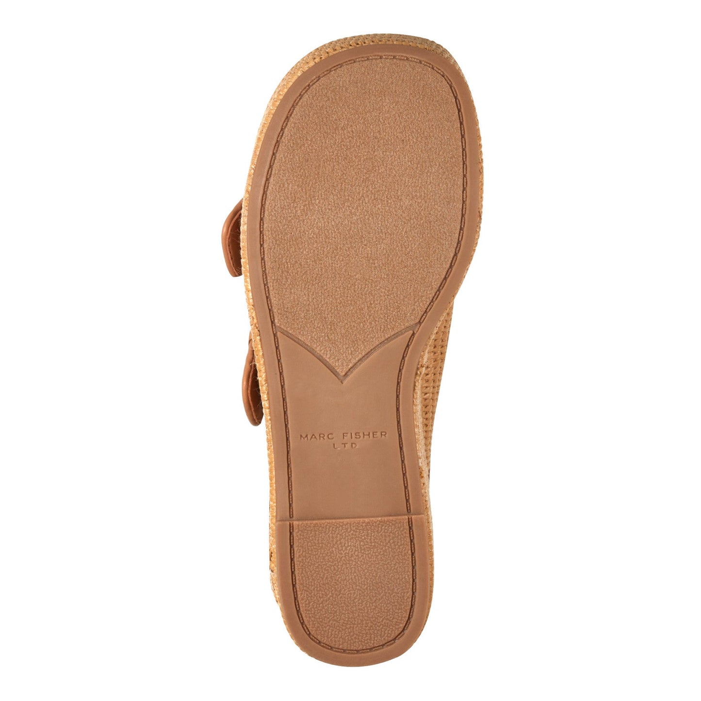 Marc Fisher Poppy Platform Slide Sandal - Natural Raffia