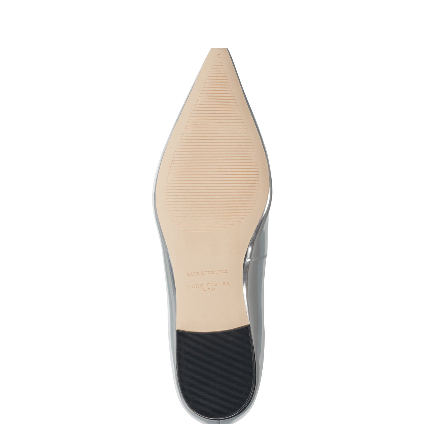 Marc Fisher Trella Leather Mary Jane Flat - Silver Metallic