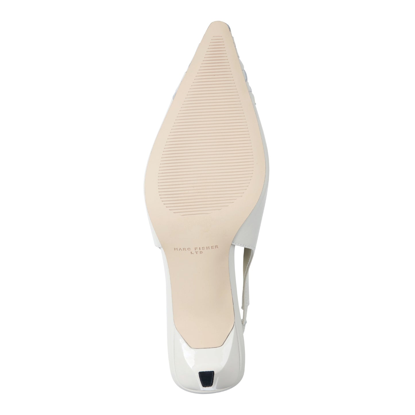 Marc Fisher Rilly Leather Slingback Pump - Ivory Leather