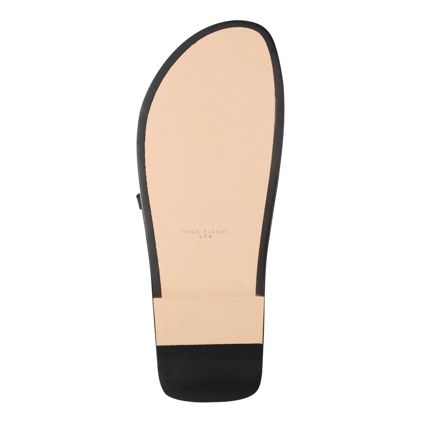 Marc Fisher Gerty Strappy Leather Flat Sandal - Black Leather