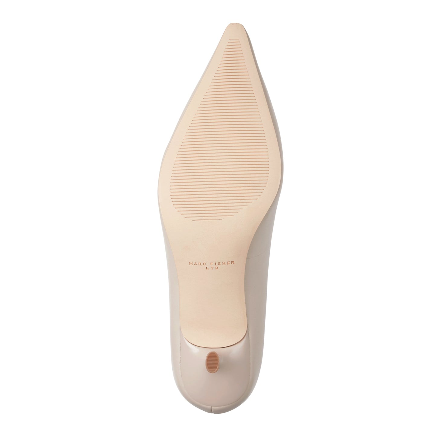 Marc Fisher Calynna Leather Kitten Heel Pump - Cream Leather