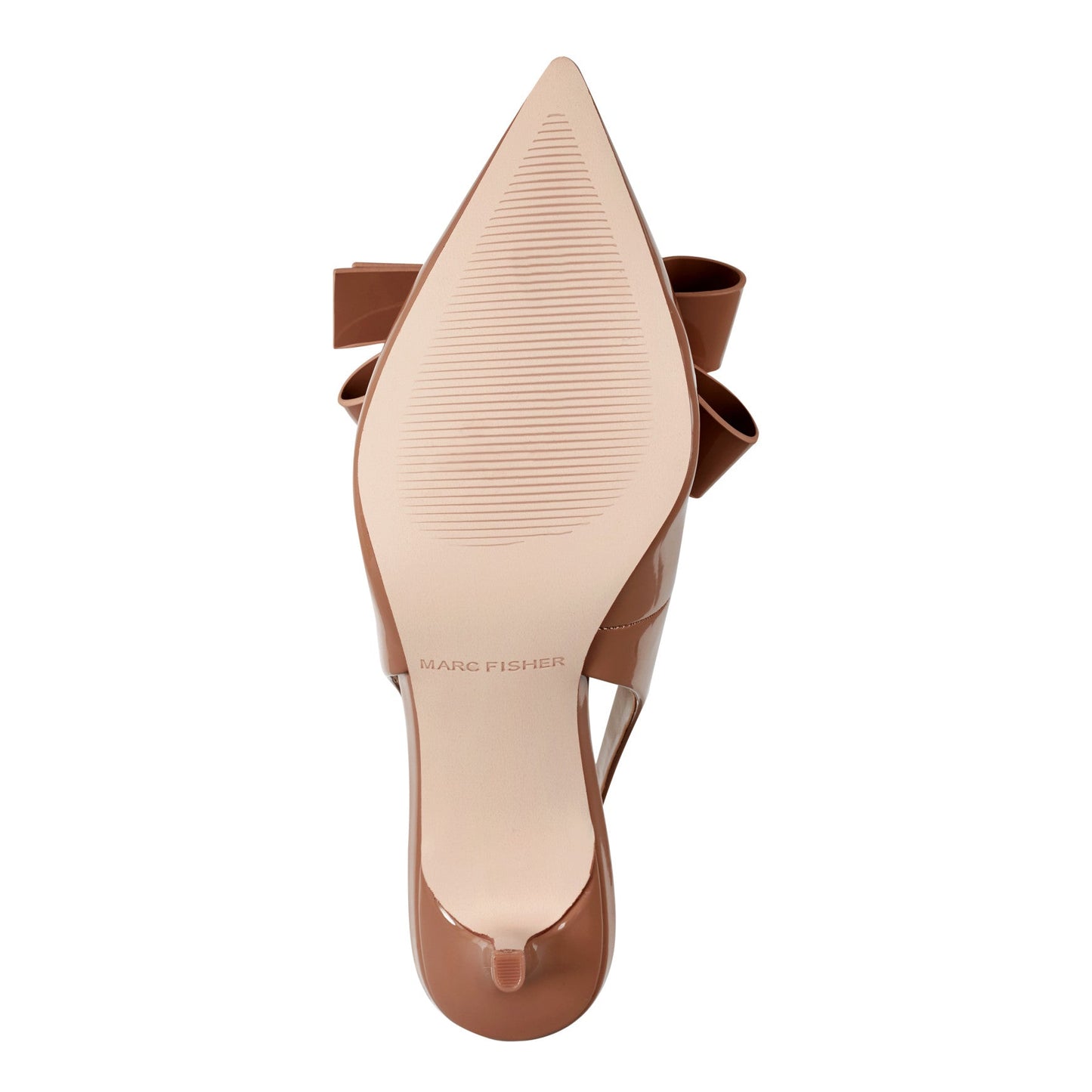 Marc Fisher Allon Bow Slingback Pump - Light Brown Patent