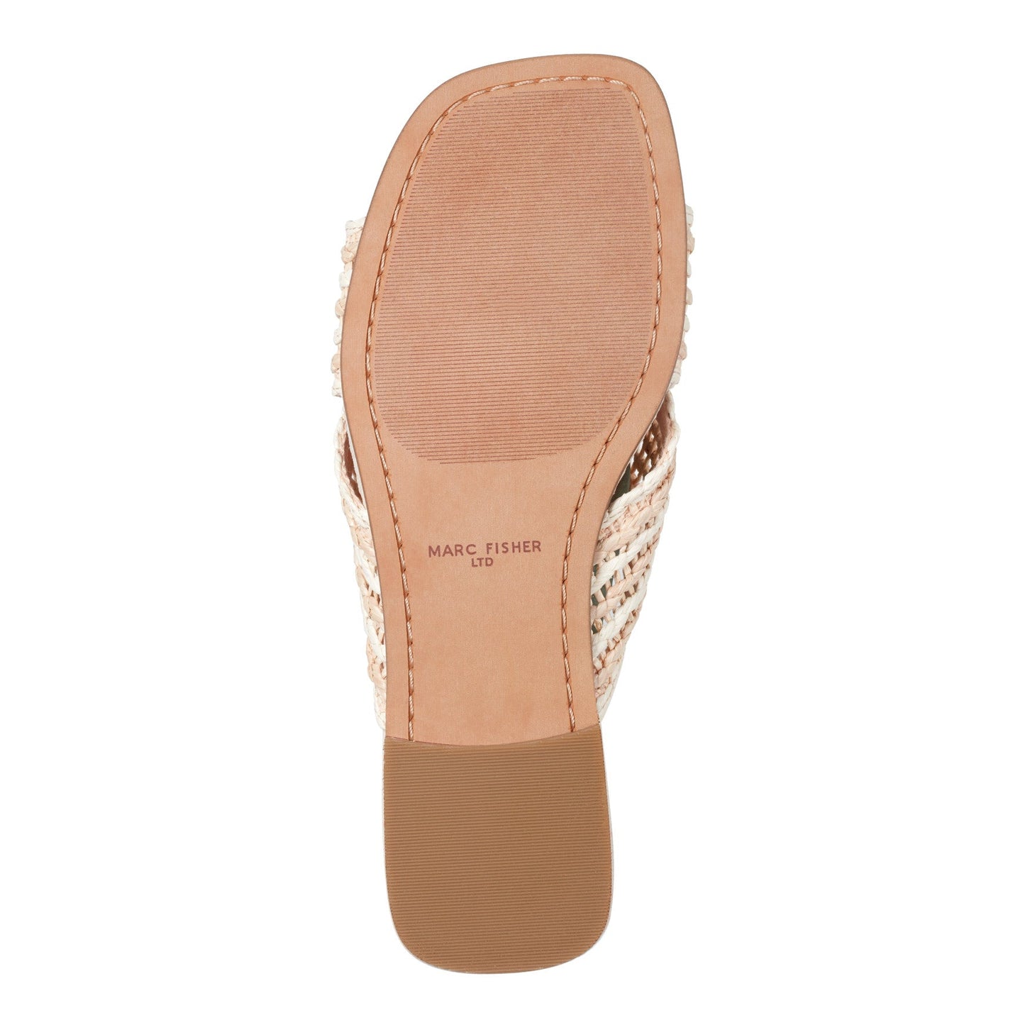Marc Fisher Nylie Flat Sandal - Natural/White