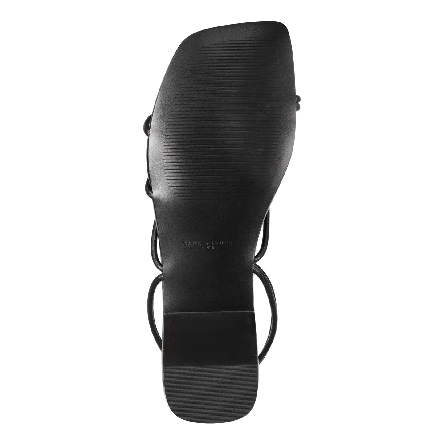 Marc Fisher Mayte Strappy Leather Flat Sandal - Black Leather