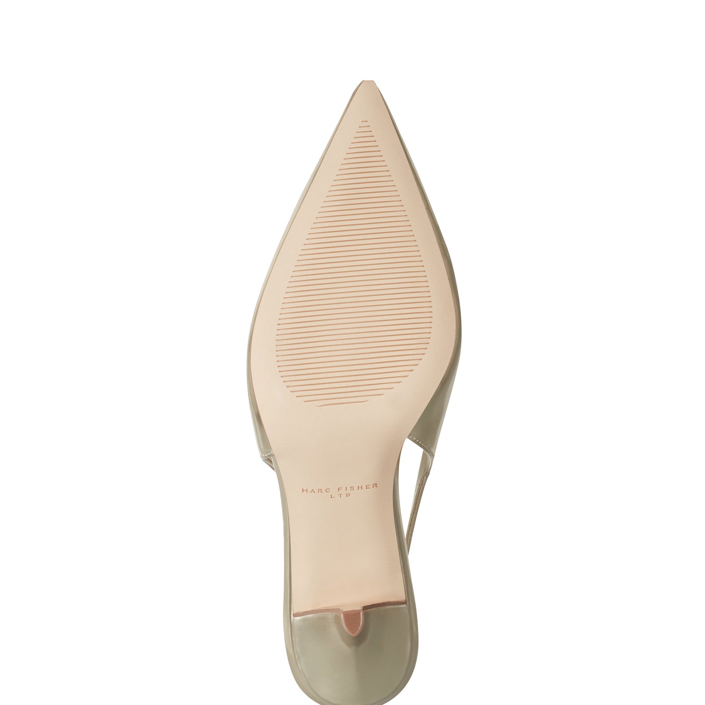 Marc Fisher Dorie Leather Slingback Pump - Gold Metallic Leather