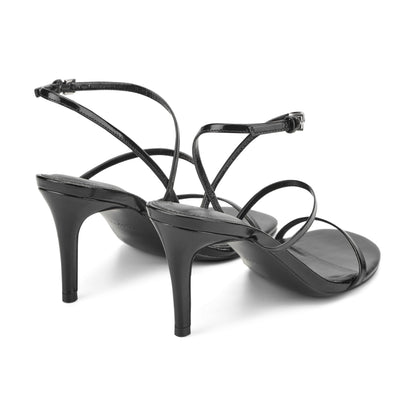 Marc Fisher Denzi Strappy Leather Sandal - Black Leather