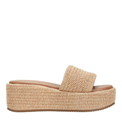 Marc Fisher Daylin Flatform Sandal - Natural Raffia