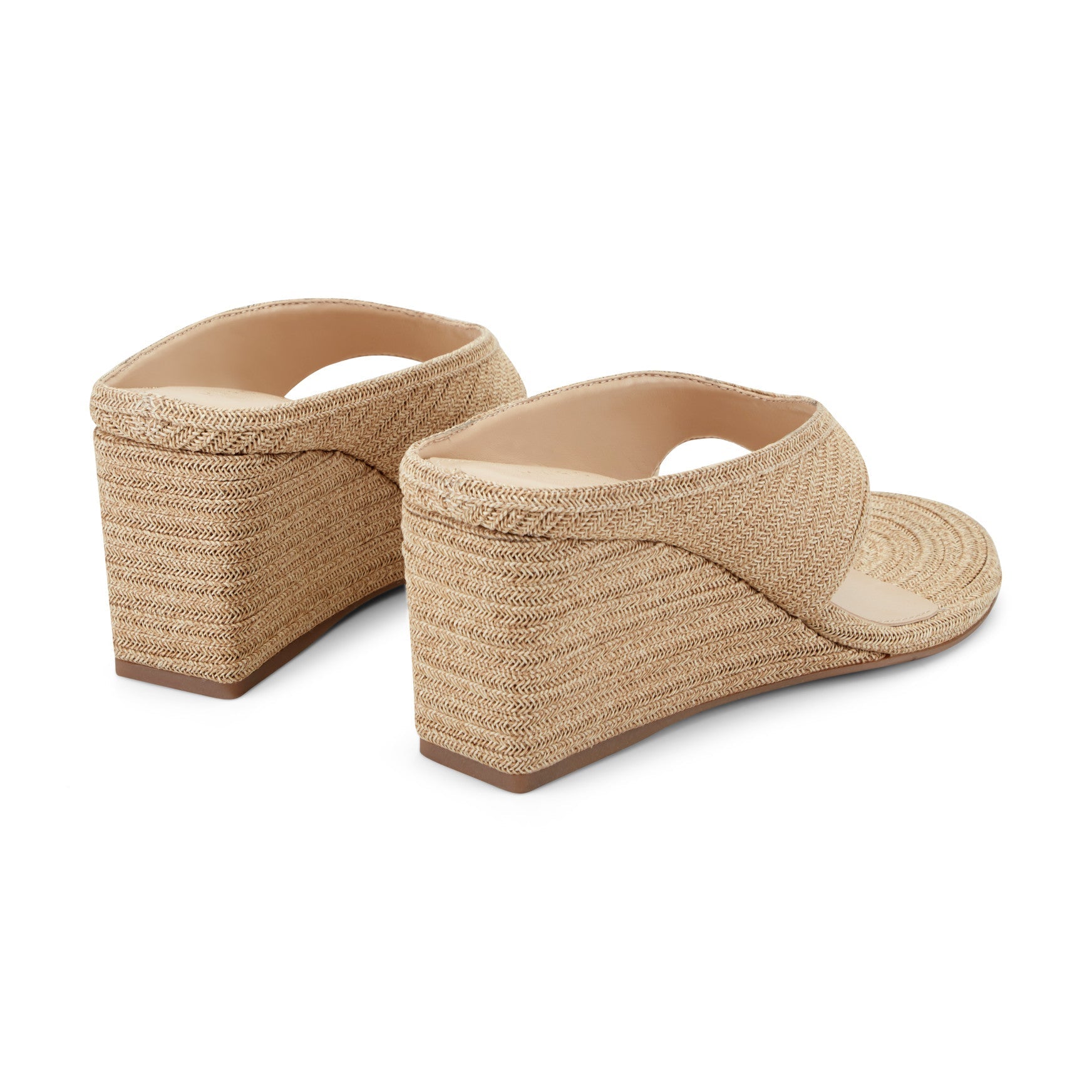 Marc Fisher Udena Wedge Thong Sandal - Natural Raffia