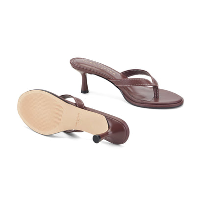 Marc Fisher Antonia Leather Thong Sandal - Merlot Leather
