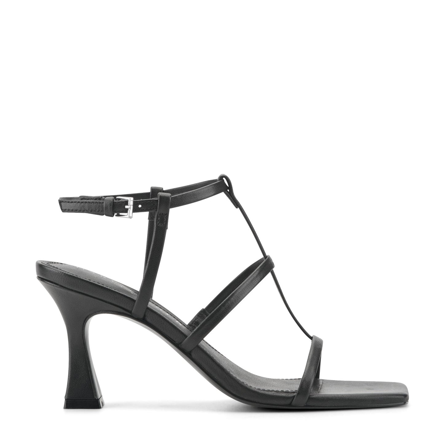 Marc Fisher Dennie Strappy Leather Dress Sandal - Black Leather