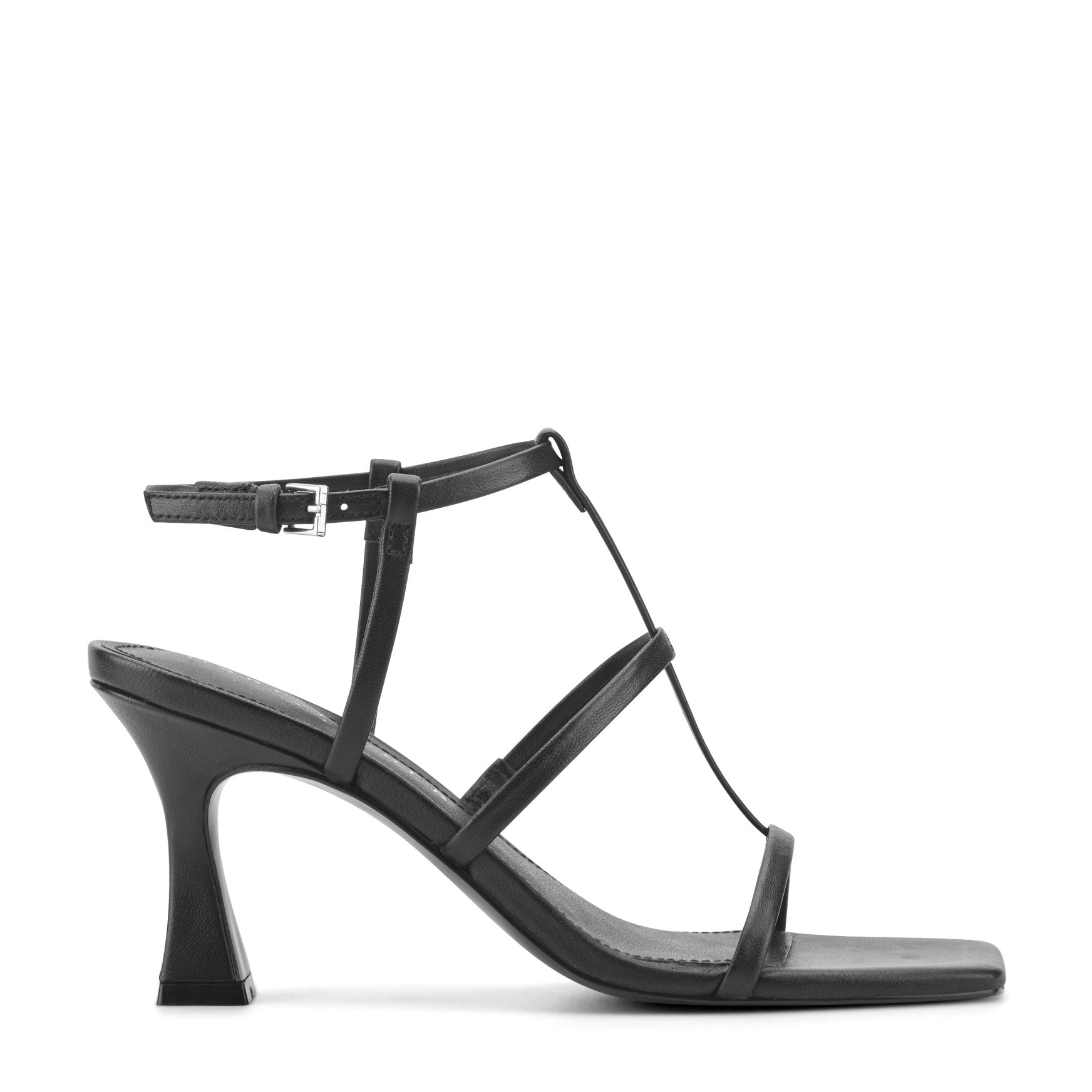 Marc Fisher Dennie Strappy Leather Dress Sandal - Black Leather