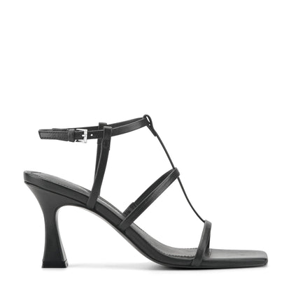 Marc Fisher Dennie Strappy Leather Dress Sandal - Black Leather