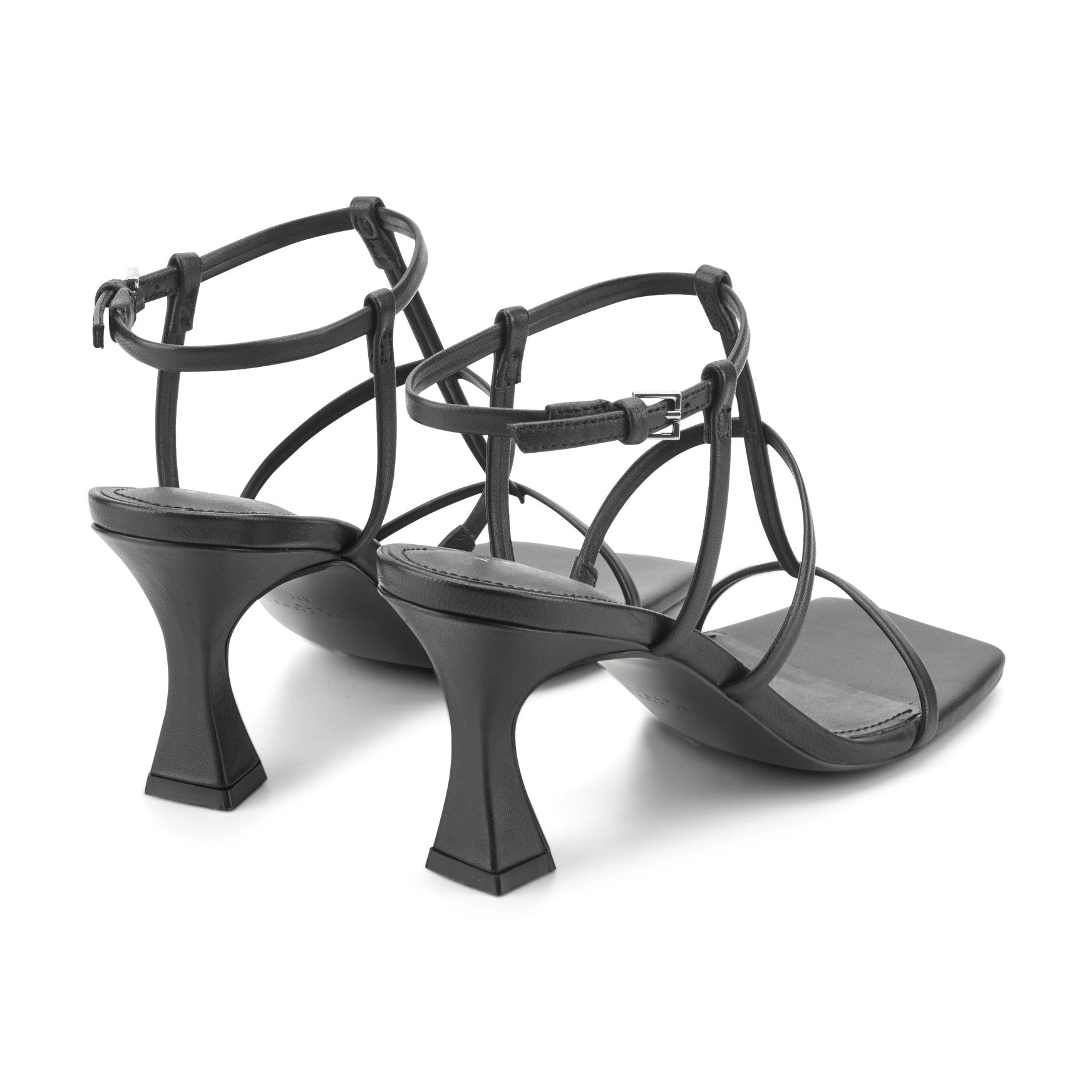 Marc Fisher Dennie Strappy Leather Dress Sandal - Black Leather