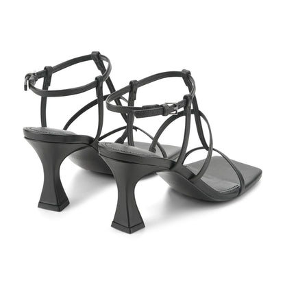 Marc Fisher Dennie Strappy Leather Dress Sandal - Black Leather