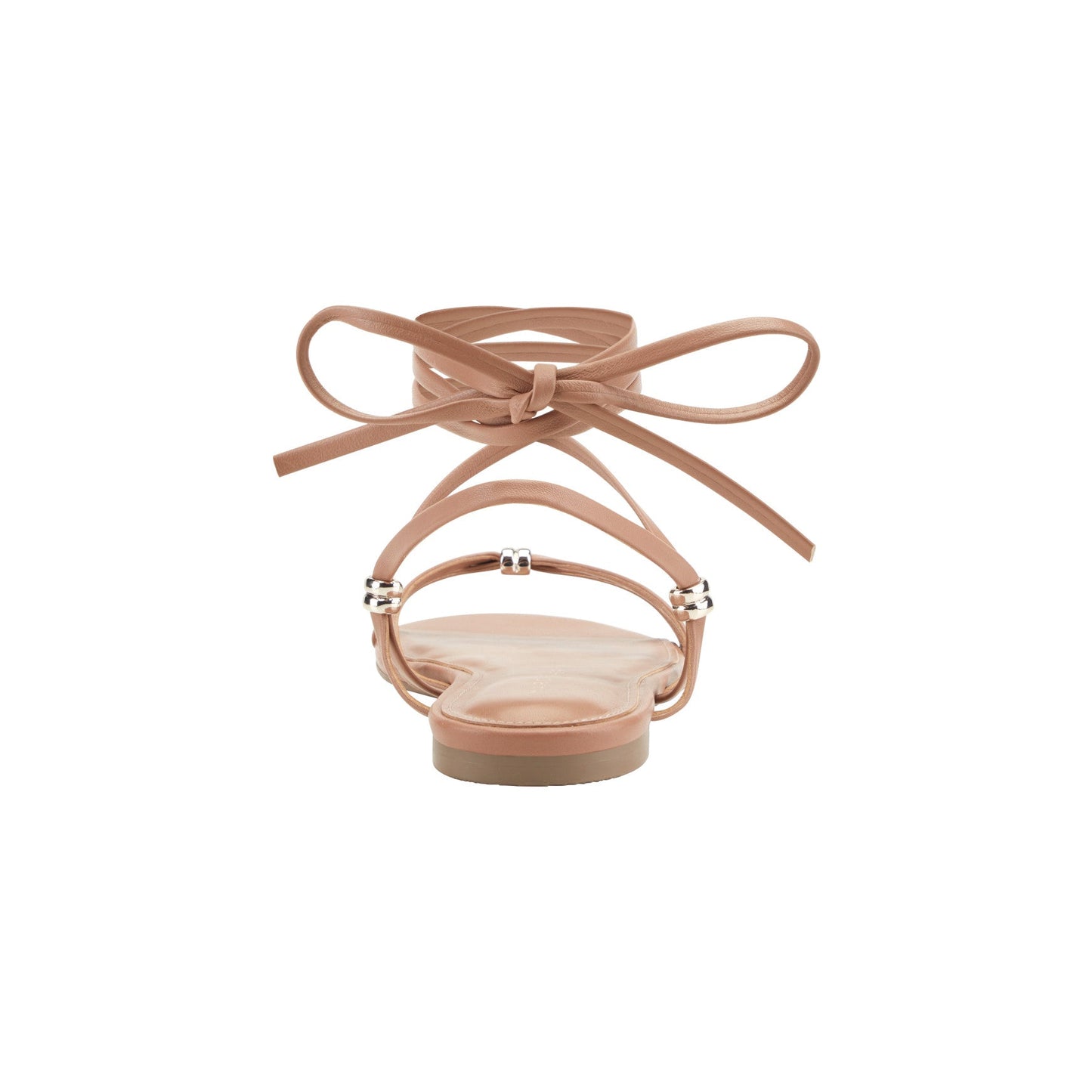 Marc Fisher Este Ankle Wrap Leather Sandal - Natural Leather