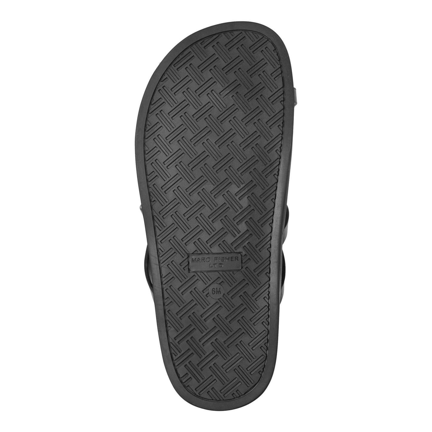 Marc Fisher Braidey Strappy Flat Leather Sandal - Black Leather
