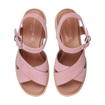 Marc Fisher Pasion Espadrille Wedge Sandal - Pink Suede