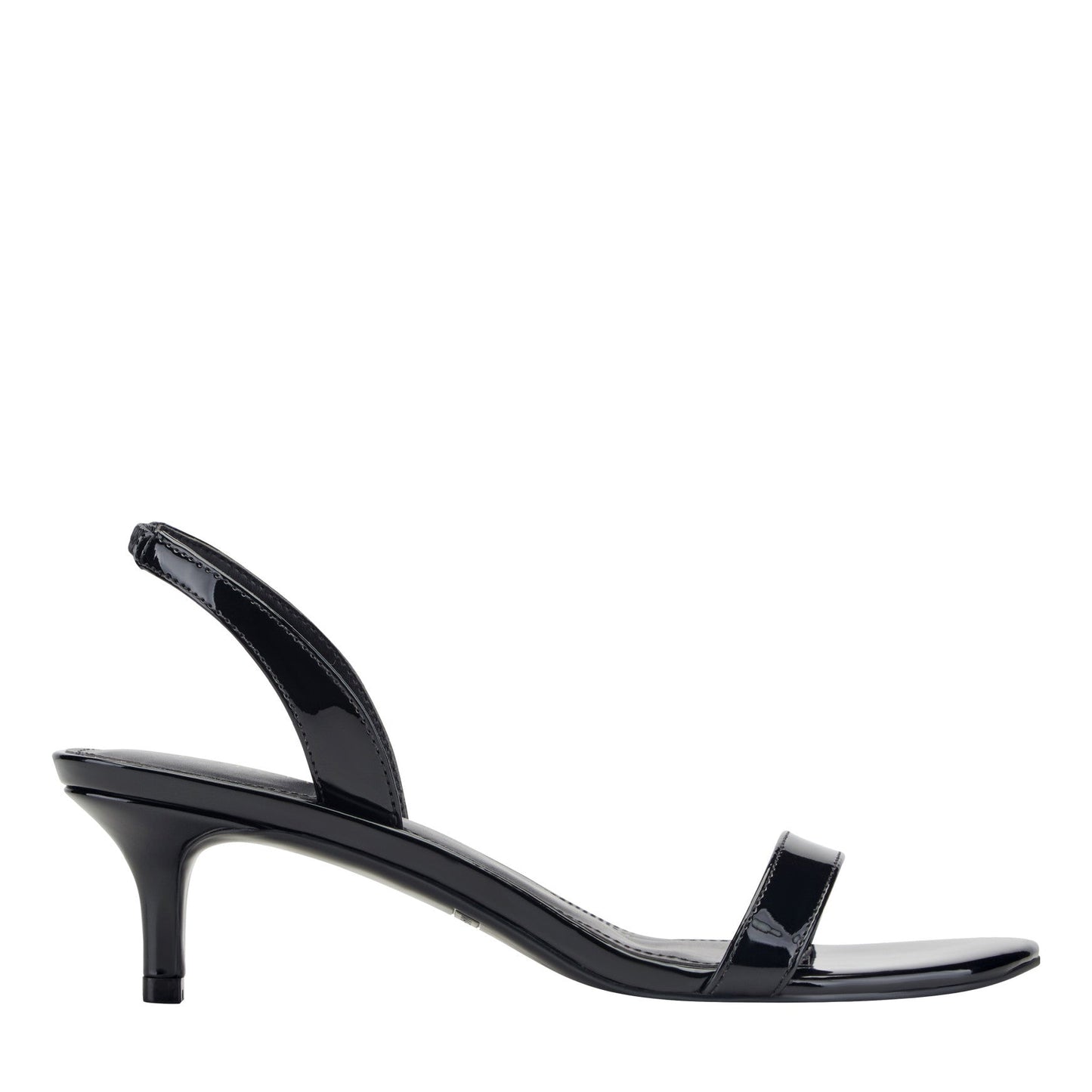 Marc Fisher Salla Slingback Kitten Heel Sandal - Black Patent
