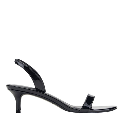 Marc Fisher Salla Slingback Kitten Heel Sandal - Black Patent
