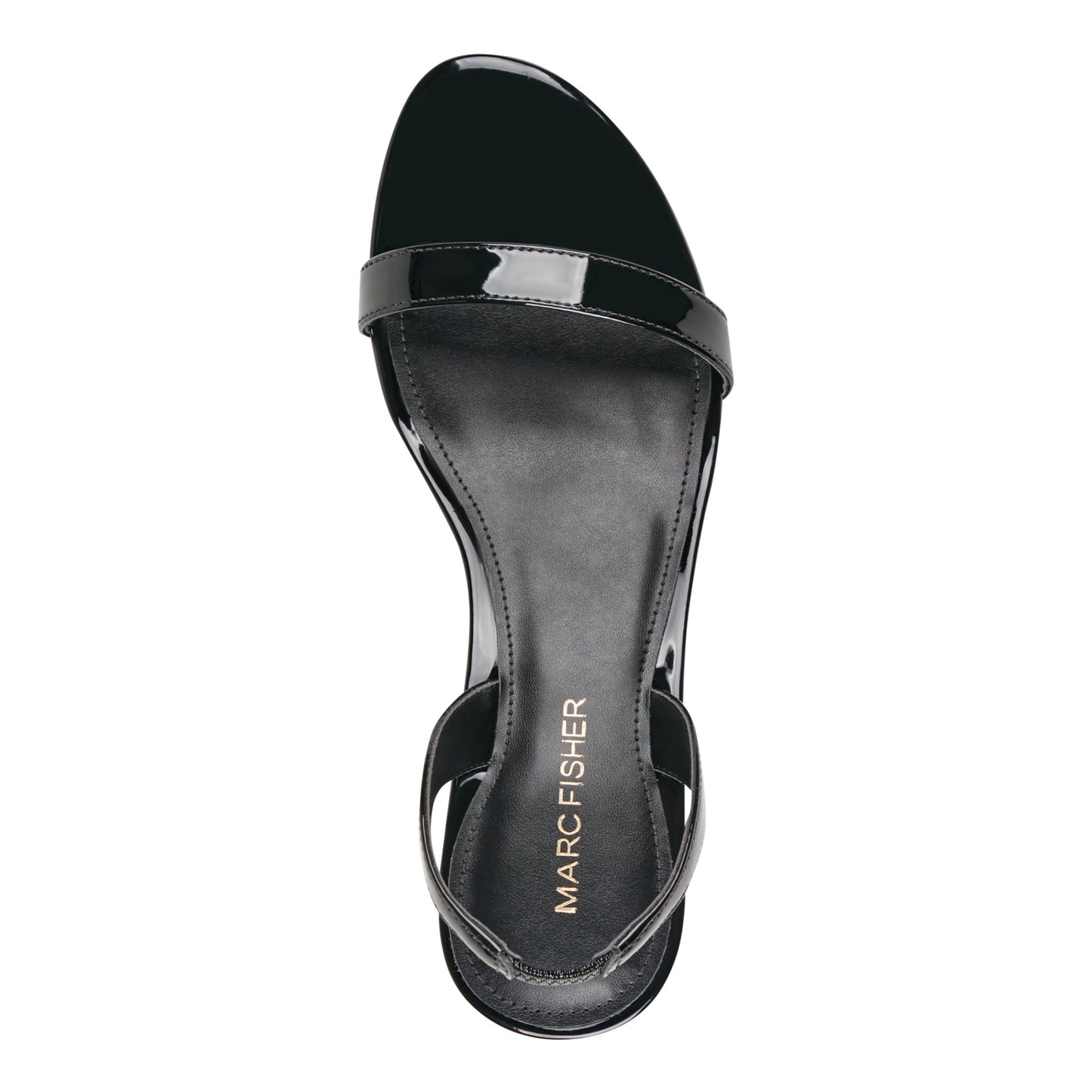 Marc Fisher Salla Slingback Kitten Heel Sandal - Black Patent