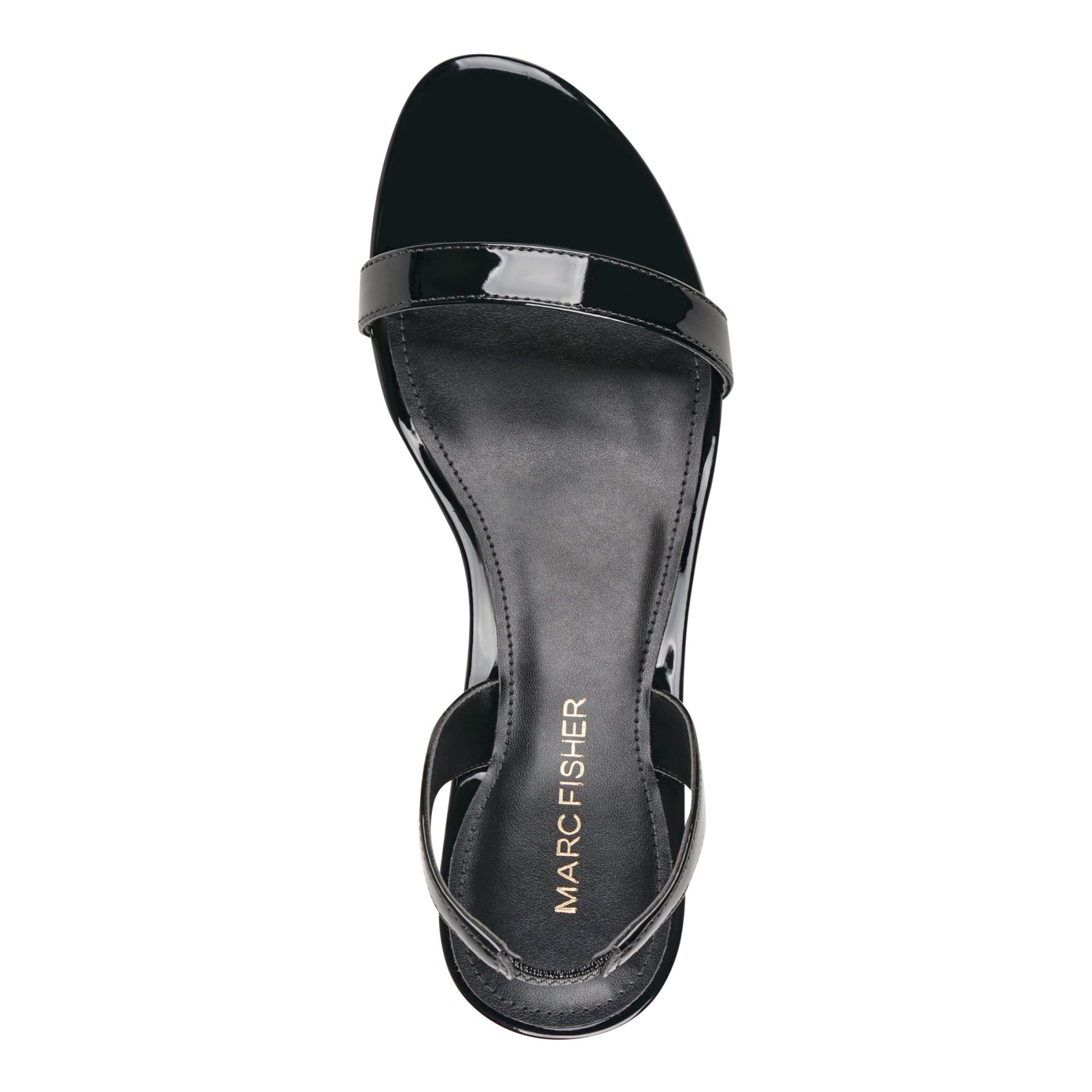 Marc Fisher Salla Slingback Kitten Heel Sandal - Black Patent
