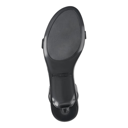 Marc Fisher Salla Slingback Kitten Heel Sandal - Black Patent