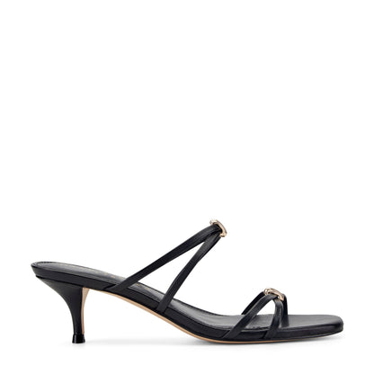 Marc Fisher Baizel Leather Mule Sandal - Black Leather