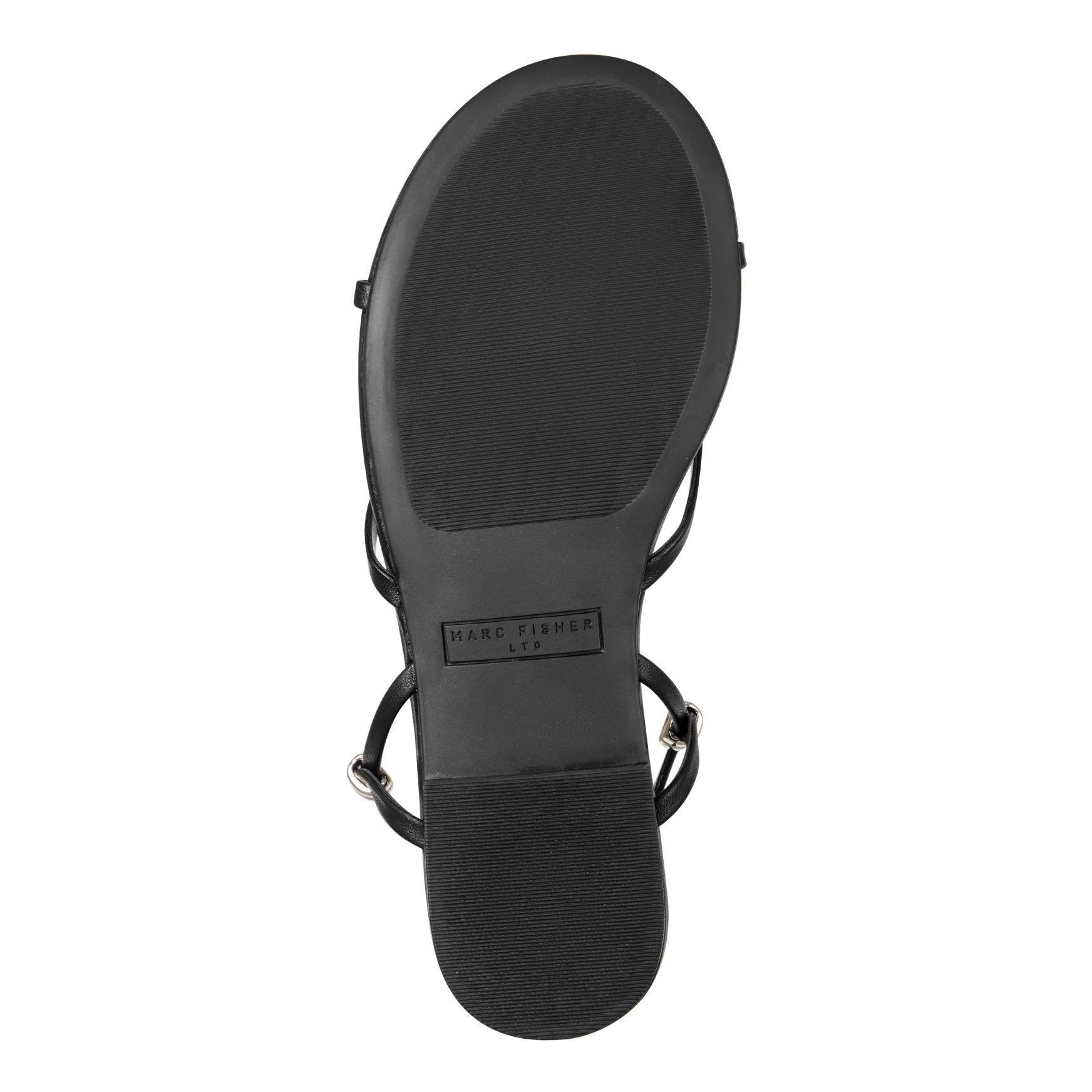Marc Fisher Este Ankle Wrap Leather Sandal - Black Leather