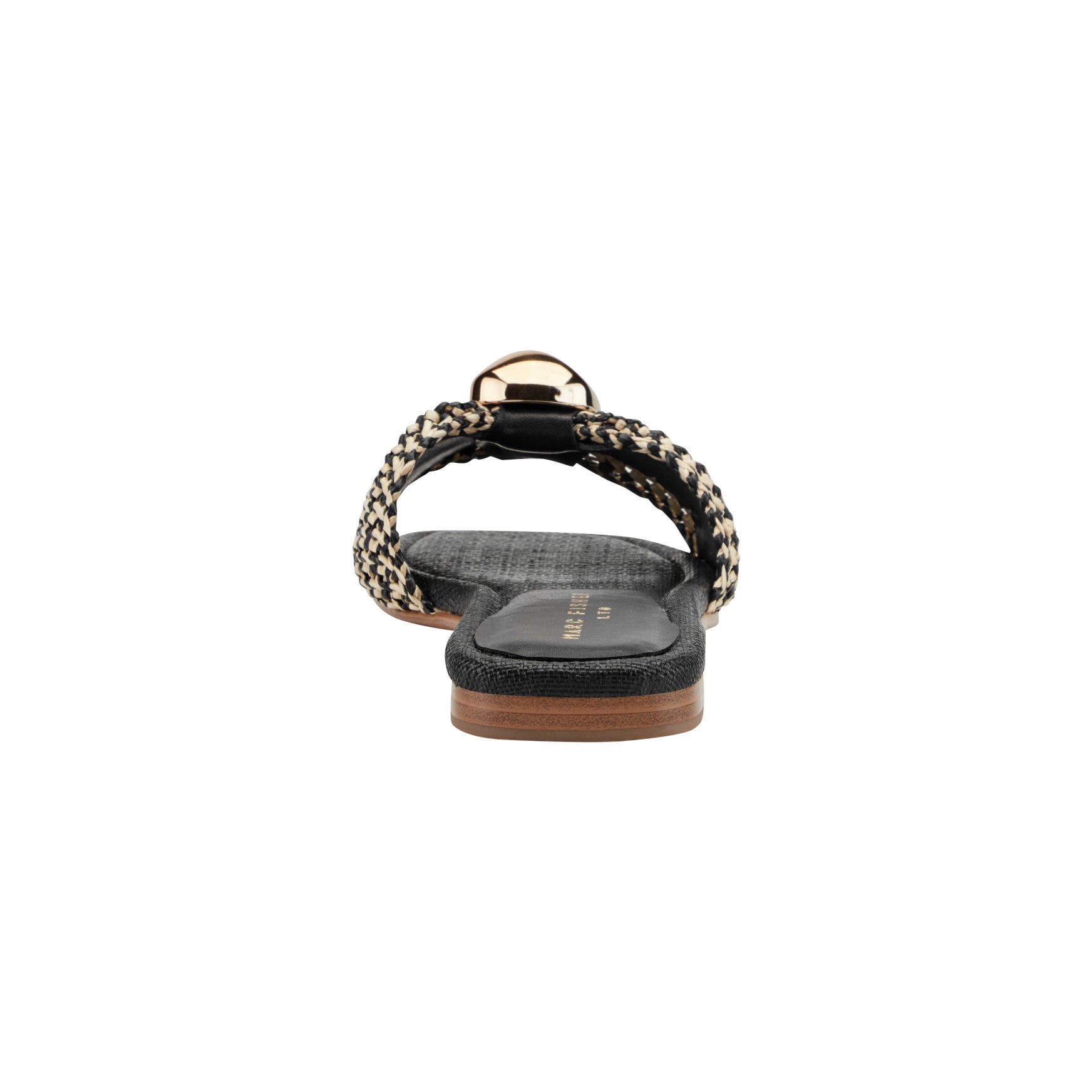 Marc Fisher Nalena Flat Slide Sandal - Black Multi