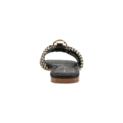 Marc Fisher Nalena Flat Slide Sandal - Black Multi