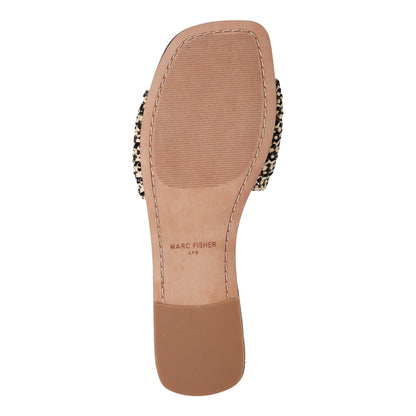 Marc Fisher Nalena Flat Slide Sandal - Black Multi