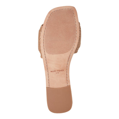 Marc Fisher Nalena Flat Slide Sandal - Natural