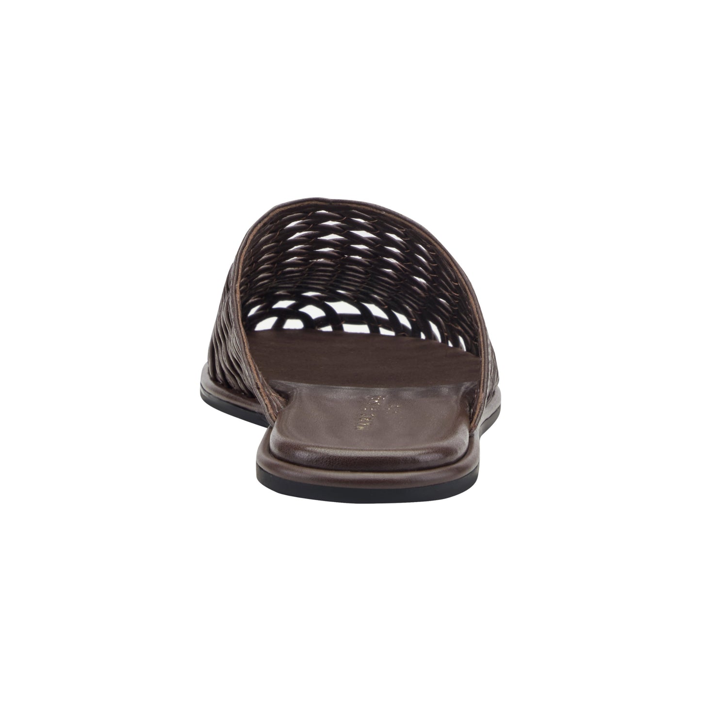 Marc Fisher Lynzi Woven Leather Mule - Dark Brown Leather