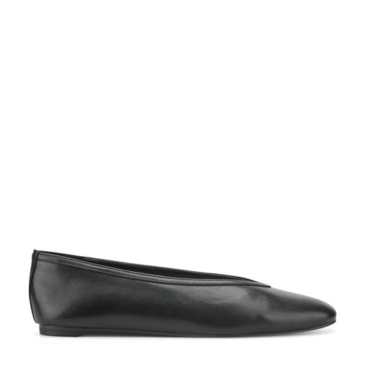 Marc Fisher Gradi Leather Ballet Flat - Black Leather