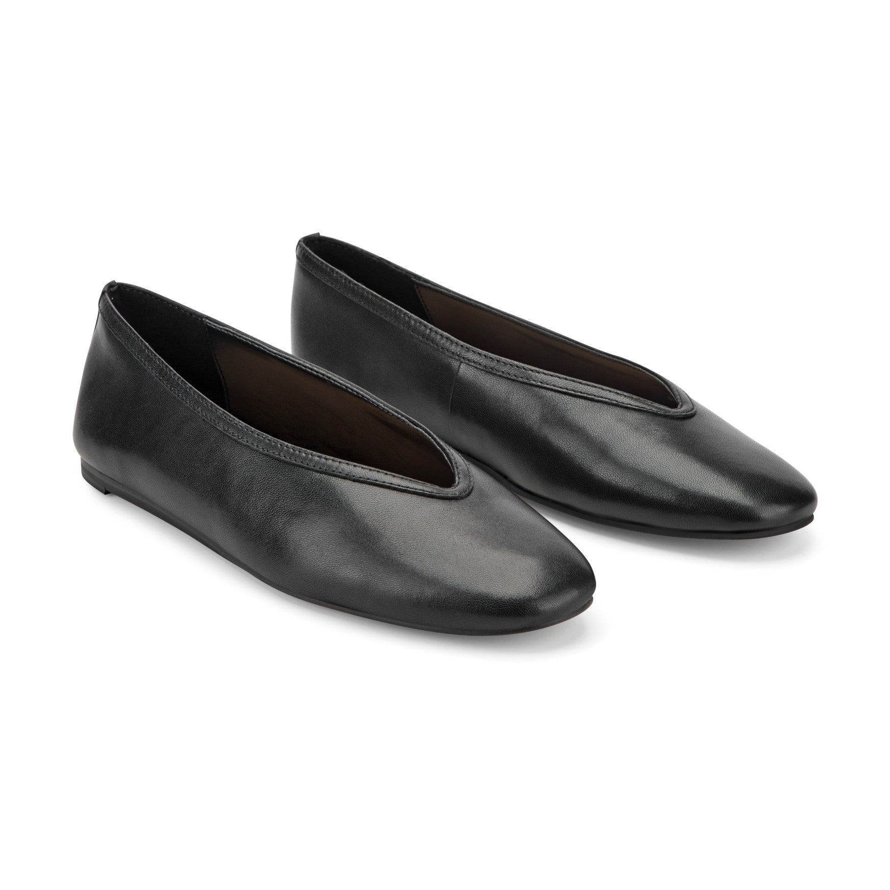 Marc Fisher Gradi Leather Ballet Flat - Black Leather