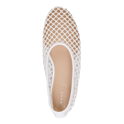 Marc Fisher Jazlyn Mesh Ballet Flat - Ivory Mesh