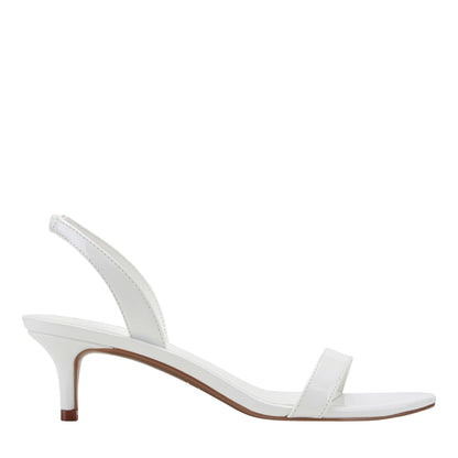 Marc Fisher Salla Slingback Kitten Heel Sandal - White Patent