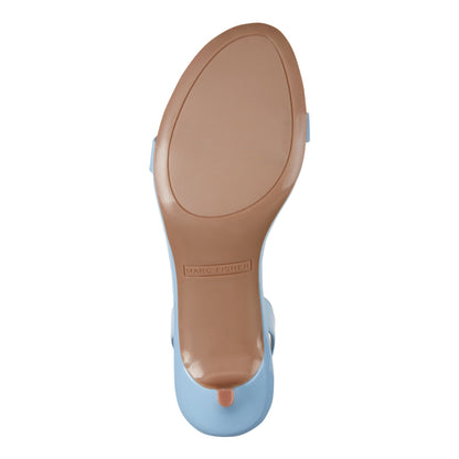 Marc Fisher Salla Slingback Kitten Heel Sandal - Light Blue Patent