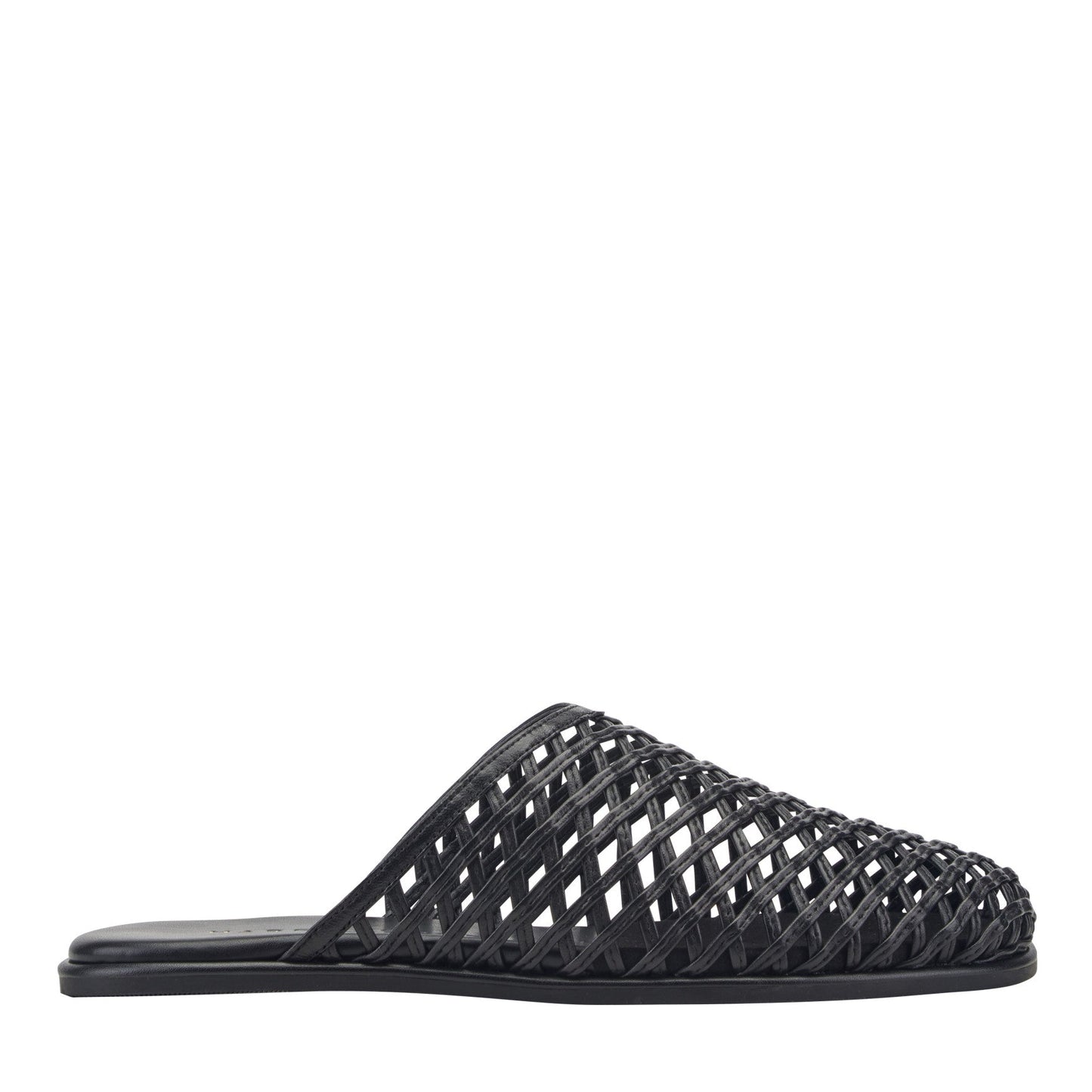 Marc Fisher Lynzi Woven Leather Mule - Black Leather
