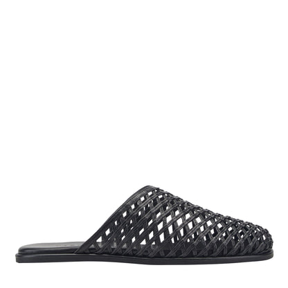 Marc Fisher Lynzi Woven Leather Mule - Black Leather