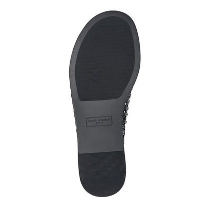 Marc Fisher Lynzi Woven Leather Mule - Black Leather
