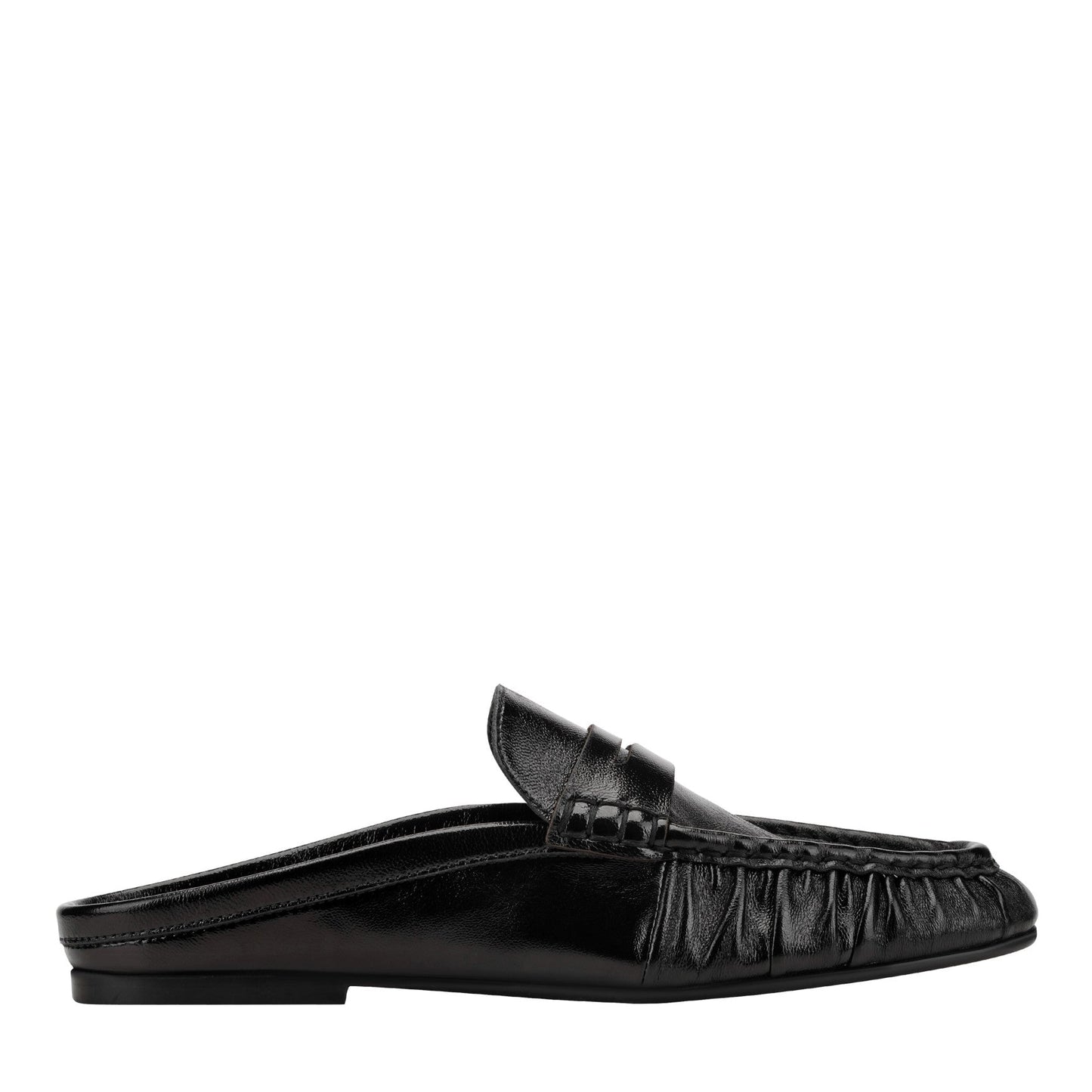 Marc Fisher Jaynie Leather Mule Loafer - Black Leather