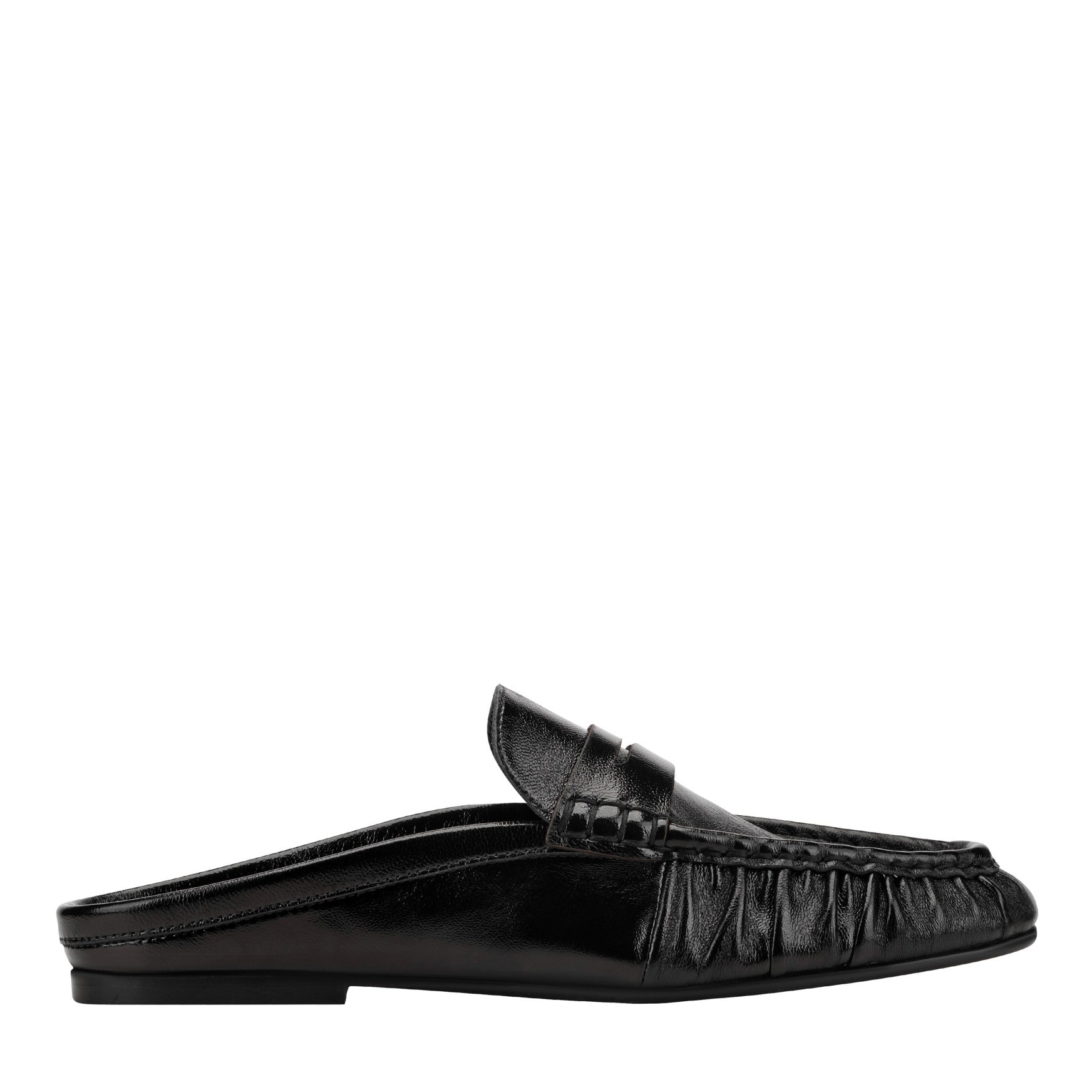 Marc Fisher Jaynie Leather Mule Loafer - Black Leather