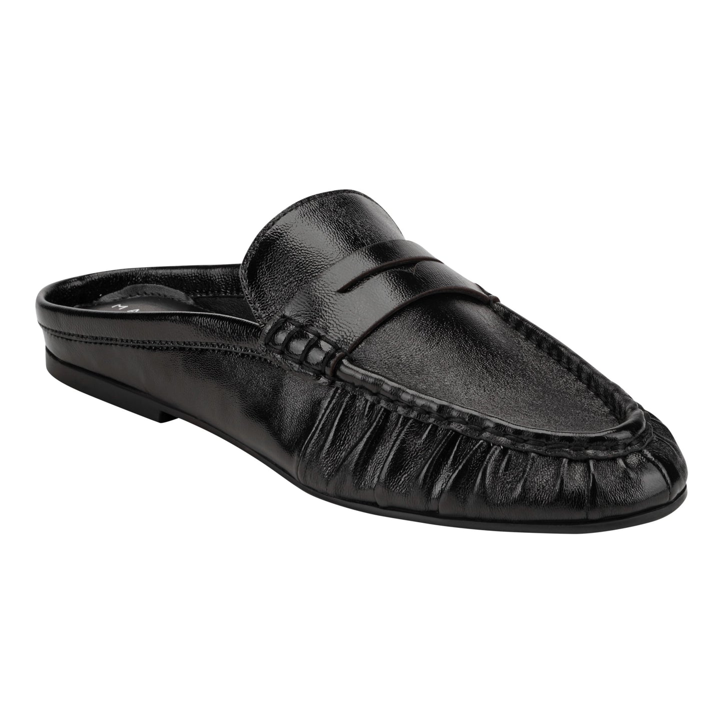 Marc Fisher Jaynie Leather Mule Loafer - Black Leather